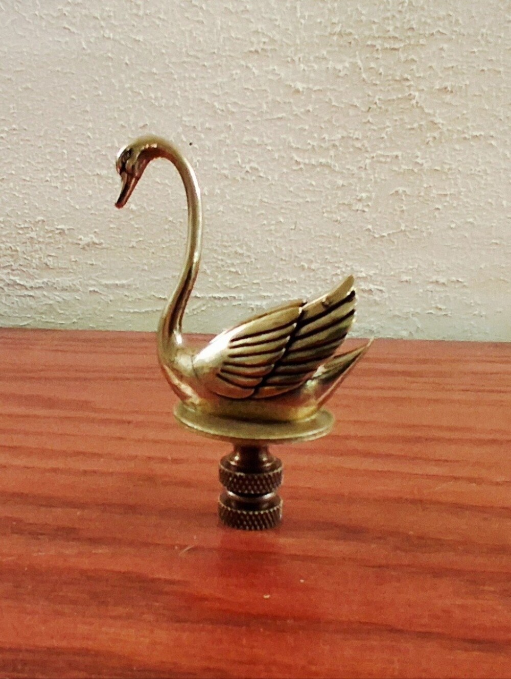 Swan Bird Lamp Finial Shade Topper Brass Retro Graceful Bird Lover 2.75" Single